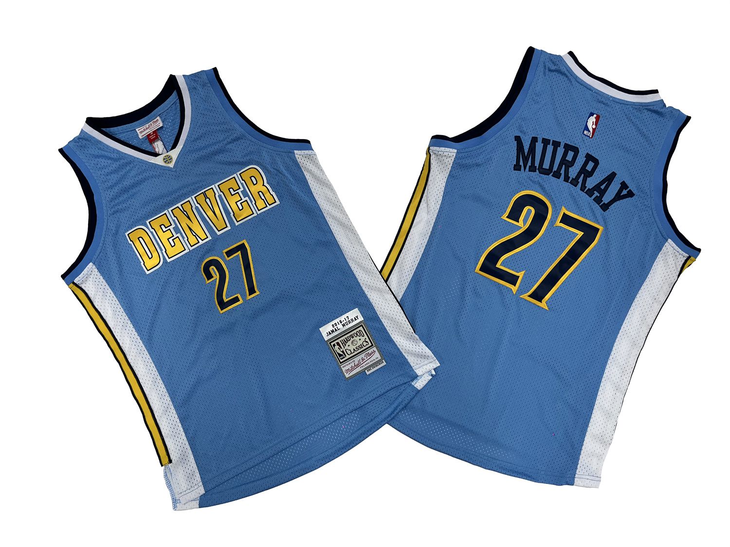 Men Denver Nuggets 27 Murray Blue Throwback NBA Jersey